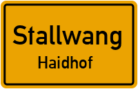 Straßenverzeichnis Stallwang Haidhof