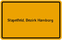 City Sign Stapelfeld, Bezirk Hamburg