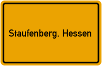 Ortsschild von Stadt Staufenberg, Hessen in Hessen