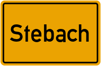 Ortsschild von Gemeinde Stebach in Rheinland-Pfalz