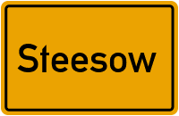 Ortsschild von Steesow in Mecklenburg-Vorpommern