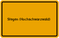 City Sign Stegen (Hochschwarzwald)