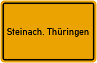 Ortsschild von Stadt Steinach, Thüringen in Thüringen
