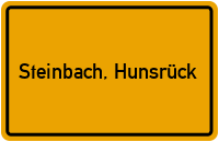 Ortsschild von Gemeinde Steinbach, Hunsrück in Rheinland-Pfalz