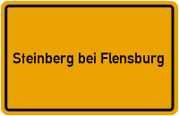 Ortsschild Steinberg bei Flensburg