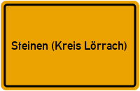 Ortsschild von Gemeinde Steinen (Kreis Lörrach) in Baden-Württemberg