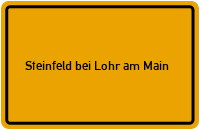 City Sign Steinfeld bei Lohr am Main