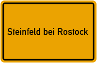 Ortsschild Steinfeld bei Rostock