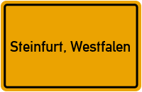 Ortsschild von Stadt Steinfurt, Westfalen in Nordrhein-Westfalen