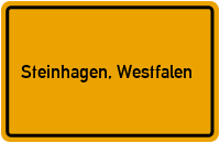 Ortsschild von Gemeinde Steinhagen, Westfalen in Nordrhein-Westfalen