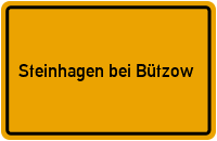 City Sign Steinhagen bei Bützow