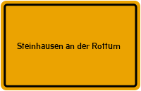 Ortsschild von Gemeinde Steinhausen an der Rottum in Baden-Württemberg