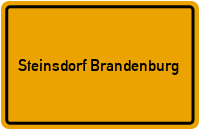 Ortsschild Steinsdorf Brandenburg