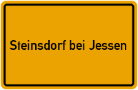 Ortsschild Steinsdorf bei Jessen