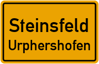 Straßen in Steinsfeld Urphershofen