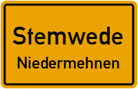 Straßenverzeichnis Stemwede Niedermehnen
