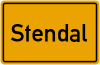 Ortsschild von Stadt Stendal in Sachsen-Anhalt