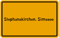 Ortsschild von Gemeinde Stephanskirchen, Simssee in Bayern