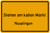 Straßenverzeichnis Stetten am kalten Markt Nusplingen