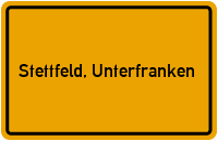 City Sign Stettfeld, Unterfranken