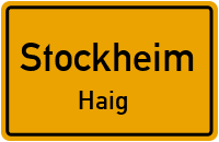 Straßenverzeichnis Stockheim Haig