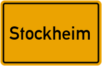 Ortsschild von Gemeinde Stockheim in Bayern