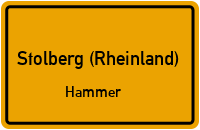 Glück-Auf-Straße in Stolberg (Rheinland)Hammer