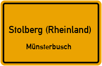 Straßenverzeichnis Stolberg (Rheinland) Münsterbusch