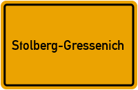 City Sign Stolberg-Gressenich