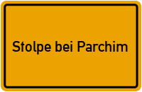 City Sign Stolpe bei Parchim