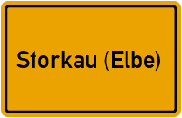 City Sign Storkau (Elbe)