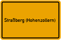 City Sign Straßberg (Hohenzollern)