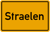Ortsschild von Stadt Straelen in Nordrhein-Westfalen