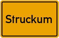 Ortsschild von Gemeinde Struckum in Schleswig-Holstein