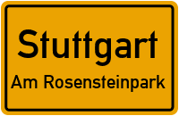 Rettungszufahrt Ehmannstraße in StuttgartAm Rosensteinpark