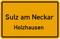 Straßenverzeichnis Sulz am Neckar Holzhausen