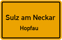 Straßenverzeichnis Sulz am Neckar Hopfau