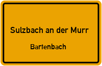 Euro-Straße in Sulzbach an der MurrBartenbach