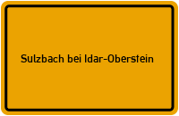 City Sign Sulzbach bei Idar-Oberstein