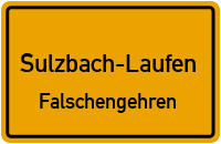 Straßenverzeichnis Sulzbach-Laufen Falschengehren