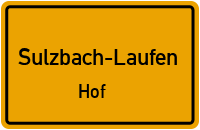 Straßenverzeichnis Sulzbach-Laufen Hof