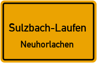 Straßenverzeichnis Sulzbach-Laufen Neuhorlachen
