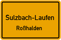 Straßenverzeichnis Sulzbach-Laufen Roßhalden