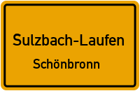 Straßenverzeichnis Sulzbach-Laufen Schönbronn