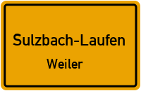 Straßenverzeichnis Sulzbach-Laufen Weiler