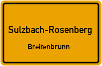 Straßenverzeichnis Sulzbach-Rosenberg Breitenbrunn