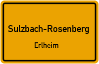 Straßenverzeichnis Sulzbach-Rosenberg Erlheim