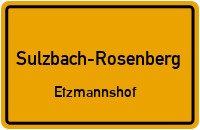 Straßenverzeichnis Sulzbach-Rosenberg Etzmannshof