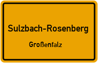 Straßenverzeichnis Sulzbach-Rosenberg Großenfalz