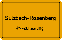 Zulassungstelle Sulzbach-Rosenberg